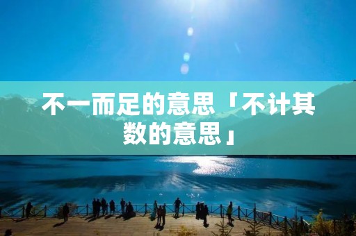 不一而足的意思「不计其数的意思」 不一而足的意思「不计其数的意思」