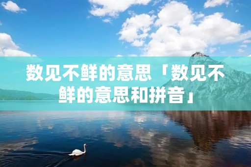 数见不鲜的意思「数见不鲜的意思和拼音」