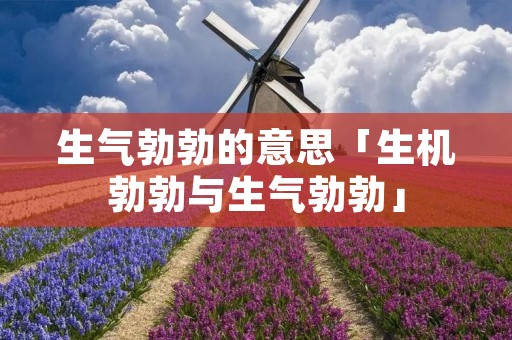 生气勃勃的意思「生机勃勃与生气勃勃」