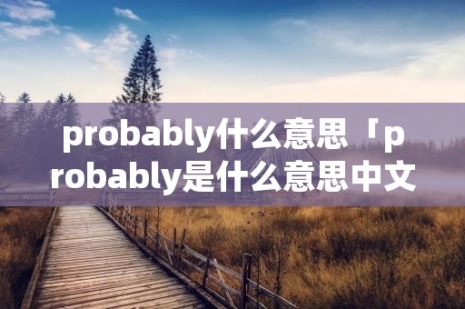 probably什么意思「probably是什么意思中文翻译成」 probably什么意思「probably是什么意思中文翻译成」