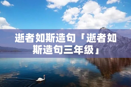 逝者如斯造句「逝者如斯造句三年级」