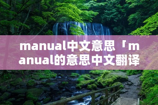 manual中文意思「manual的意思中文翻译」