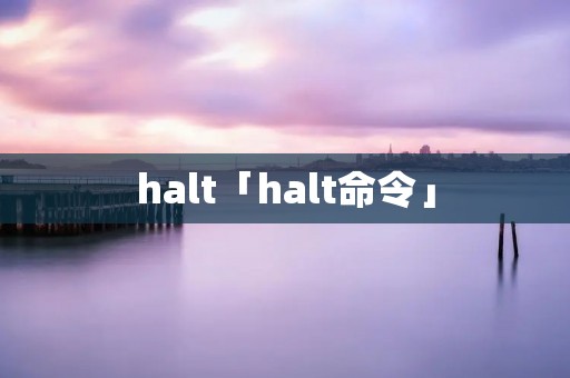halt「halt命令」 halt「halt命令」