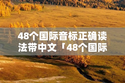 48个国际音标正确读法带中文「48个国际音标正确读法带中文英语」