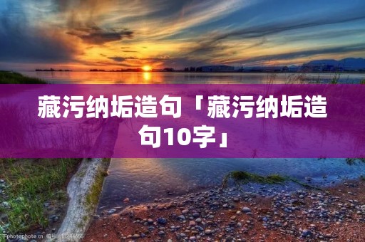 藏污纳垢造句「藏污纳垢造句10字」