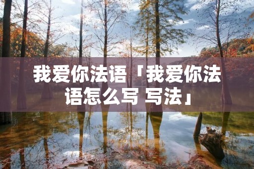 我爱你法语「我爱你法语怎么写 写法」