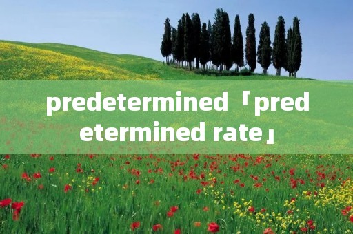 predetermined「predetermined rate」