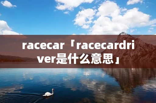 racecar「racecardriver是什么意思」