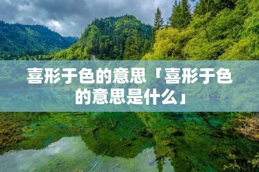 喜形于色的意思「喜形于色的意思是什么」