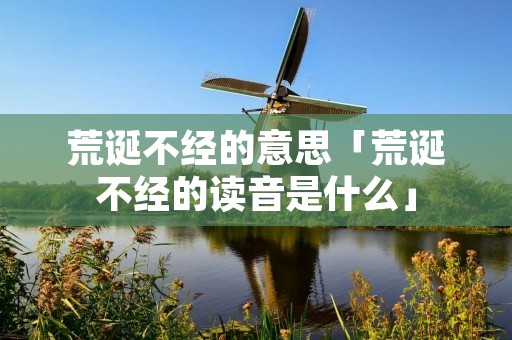 荒诞不经的意思「荒诞不经的读音是什么」