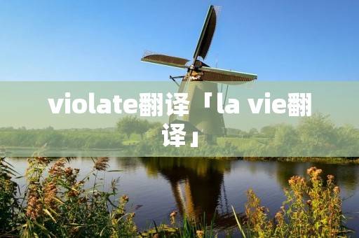 violate翻译「la vie翻译」