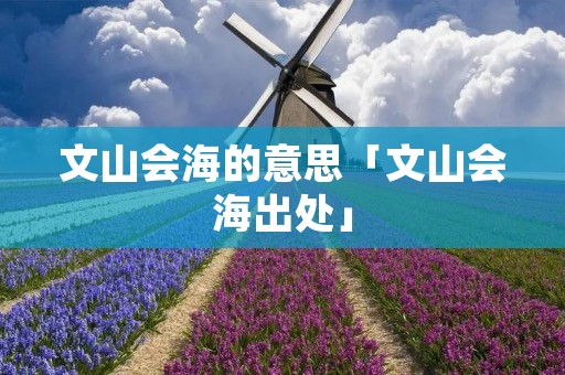文山会海的意思「文山会海出处」