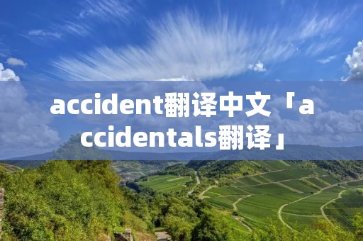 accident翻译中文「accidentals翻译」