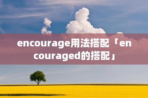 encourage用法搭配「encouraged的搭配」