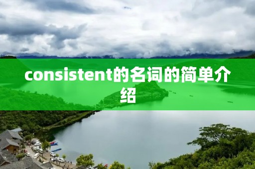 consistent的名词的简单介绍