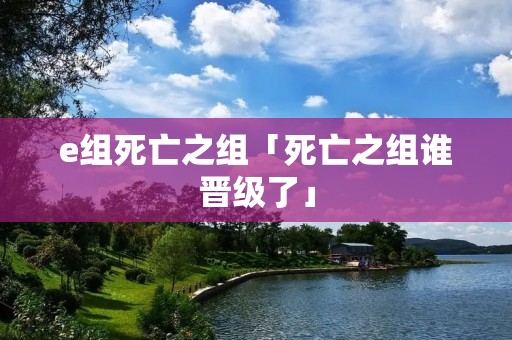 e组死亡之组「死亡之组谁晋级了」