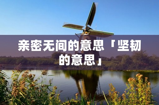 亲密无间的意思「坚韧的意思」 亲密无间的意思「坚韧的意思」