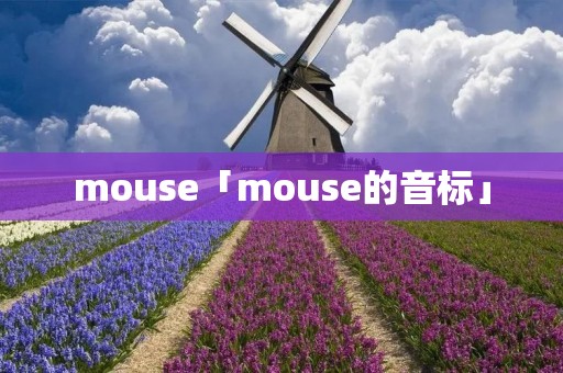 mouse「mouse的音标」 mouse「mouse的音标」