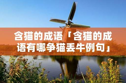 含猫的成语「含猫的成语有哪争猫丢牛例句」