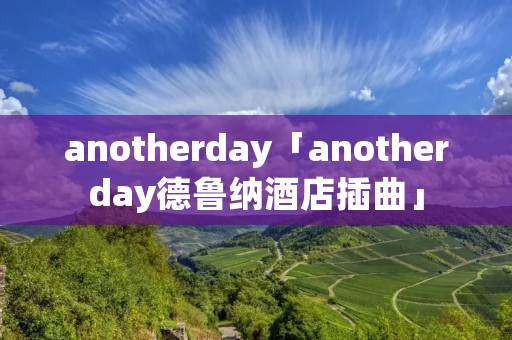 anotherday「anotherday德鲁纳酒店插曲」 anotherday「anotherday德鲁纳酒店插曲」