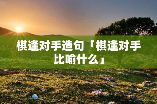 棋逢对手造句「棋逢对手比喻什么」