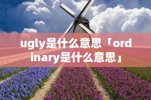 ugly是什么意思「ordinary是什么意思」 ugly是什么意思「ordinary是什么意思」
