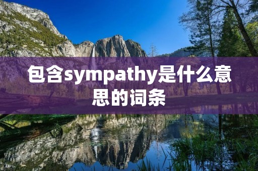 包含sympathy是什么意思的词条