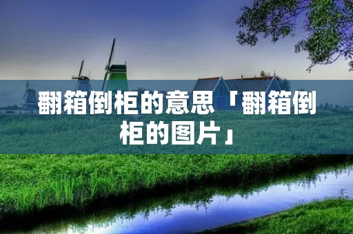 翻箱倒柜的意思「翻箱倒柜的图片」
