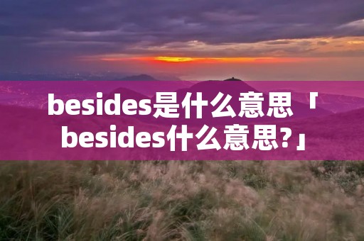 besides是什么意思「besides什么意思?」
