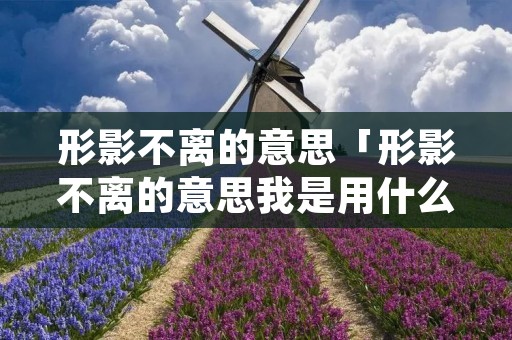 形影不离的意思「形影不离的意思我是用什么的方法来理解的」