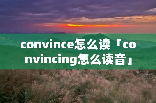 convince怎么读「convincing怎么读音」