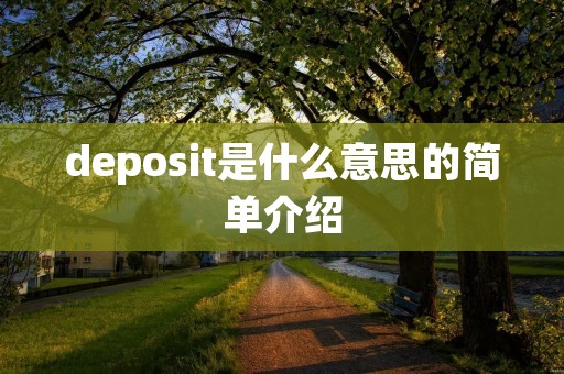 deposit是什么意思的简单介绍 deposit是什么意思的简单介绍