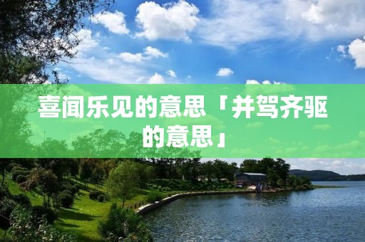 喜闻乐见的意思「并驾齐驱的意思」
