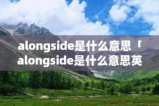 alongside是什么意思「alongside是什么意思英语翻译」