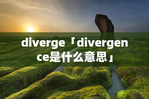 diverge「divergence是什么意思」 diverge「divergence是什么意思」