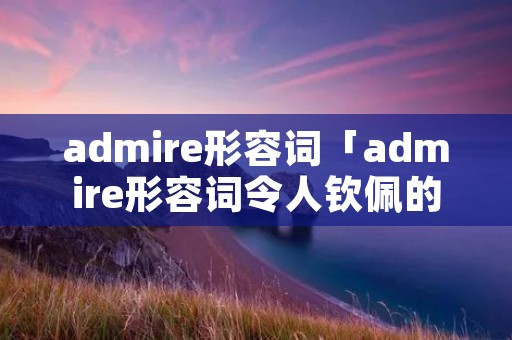 admire形容词「admire形容词令人钦佩的」