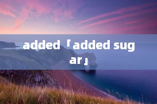 added「added sugar」