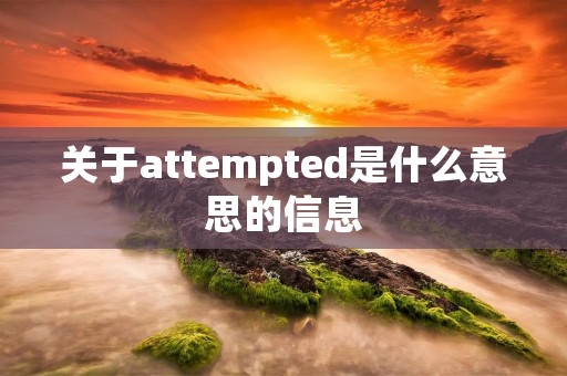 关于attempted是什么意思的信息