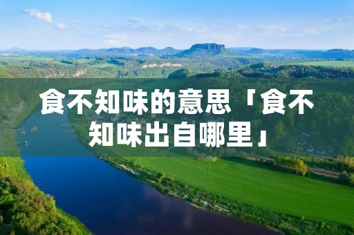 食不知味的意思「食不知味出自哪里」