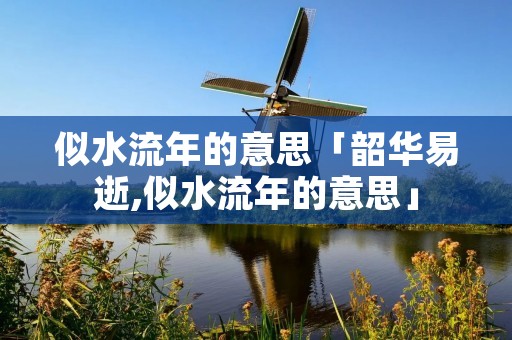 似水流年的意思「韶华易逝,似水流年的意思」