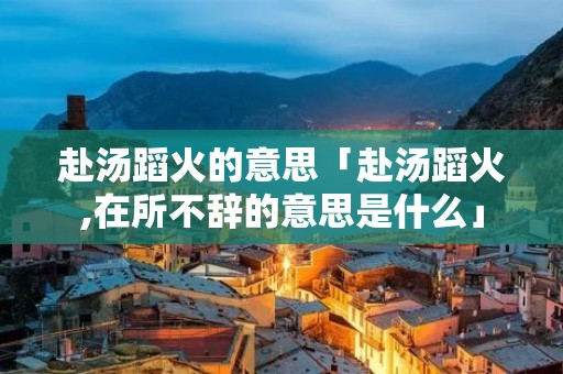赴汤蹈火的意思「赴汤蹈火,在所不辞的意思是什么」