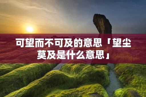 可望而不可及的意思「望尘莫及是什么意思」