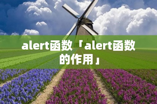 alert函数「alert函数的作用」