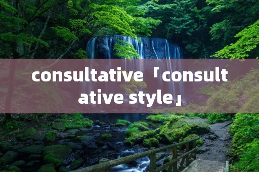 consultative「consultative style」