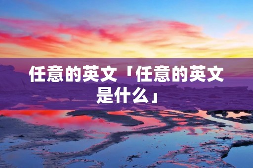 任意的英文「任意的英文是什么」