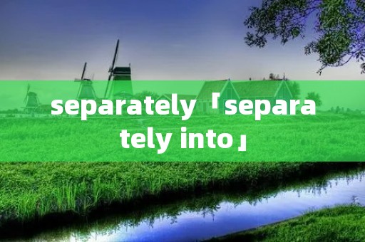 separately「separately into」