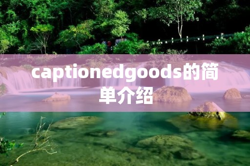captionedgoods的简单介绍
