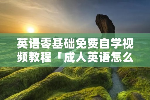 英语零基础免费自学视频教程「成人英语怎么学从零开始」