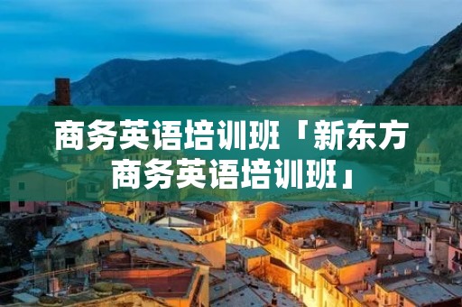 商务英语培训班「新东方商务英语培训班」