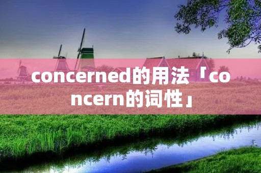 concerned的用法「concern的词性」